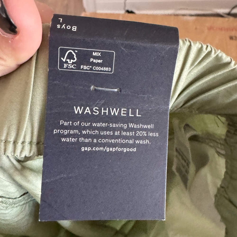 Boys Olive Cargo Pants - Picture 4 of 5